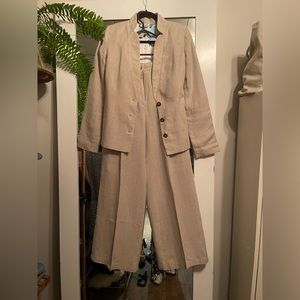 New linen pants suit